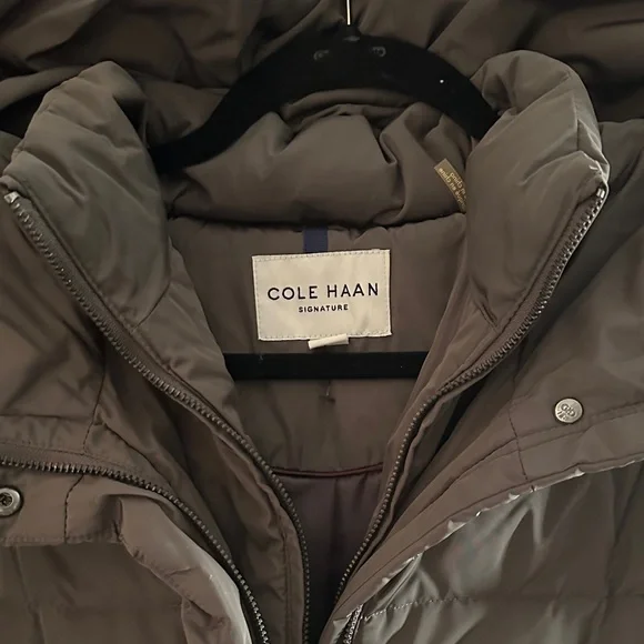 Cole Haan Gray Puffer Coat - Picture 2 of 5